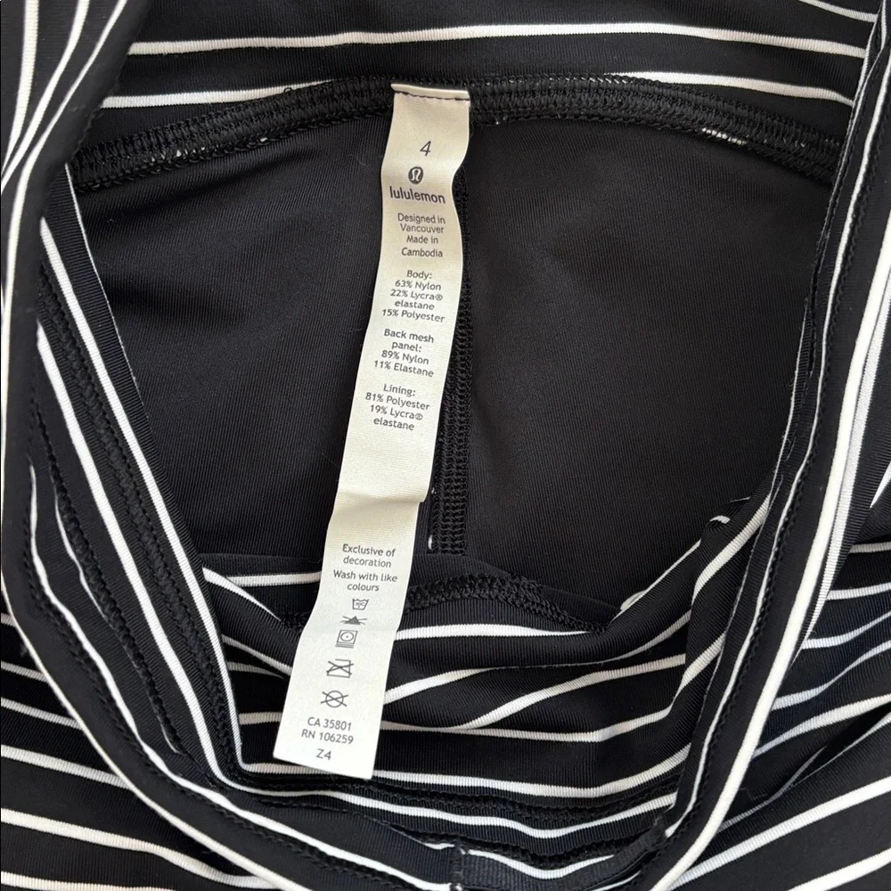 NWOT Lululemon Train Times Striped Leggings Tights 25